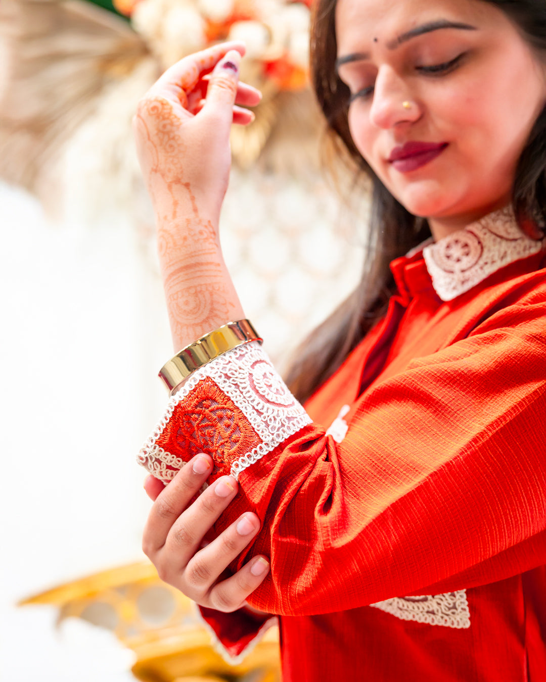 Agnish Embroidered Collar Kurta Pant Set